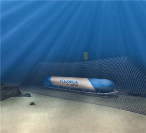 Flexblue : un projet de centrale nucléaire sous-marine.