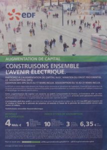 Pub EDF augmentation du capital