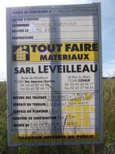 champfleur panneau de chantier éolien